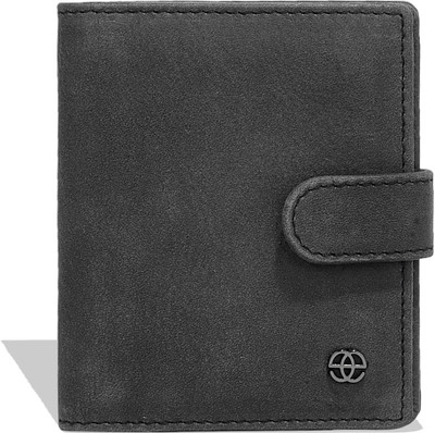 

Eske Men Grey Genuine Leather Wallet(10 Card Slots), Graphite