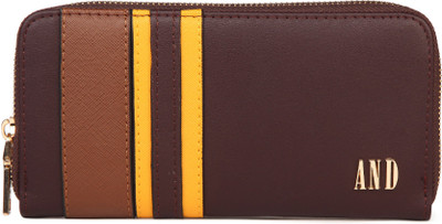 

AND Women Brown Artificial Leather Wallet(2 Card Slots)