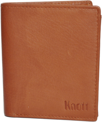 

Knott Men Brown Genuine Leather Wallet(7 Card Slots), Brown-05