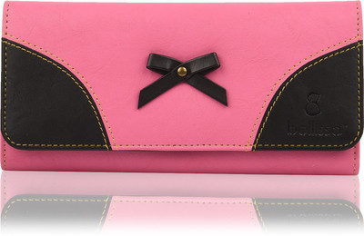 

bellissa Women Casual Pink, Black Artificial Leather Wallet(6 Card Slots), Black;pink
