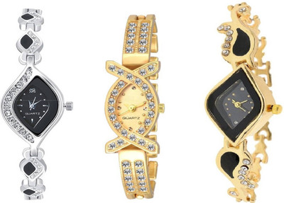 

R P S Fashion New Watch Collcetion Fancy Look Women Pack Of 3 Watch - For Women