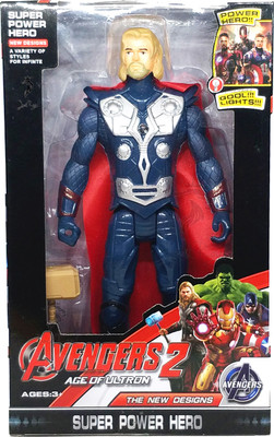 

Jack Royal Avenger 2 Age Of Ultron Action Figure Series with LED Light on Chest with Weapons Twist and Move THOR(Grey, Multicolor)
