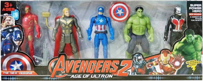SHRIBOSSJI Team Avengers Set of Five Action Figures (Multicolor)(Multicolor)