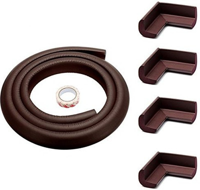 

IGADG Edge Protectors Foam Baby Safety Bumper Guard 5 Meter Tape and 4 Corner Guards(Brown)