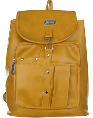 

Right Choice Artificial Leather Casual Purse Fashion School Leather Backpack Shoulder Bag Mini Backpack for Women & Girls (Yellow) 20 Backpack(Yellow)
