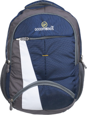 

Good Friends laptop backpacks with rain cover Solid 30 Backpack(Black), Blue