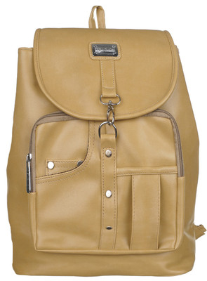 

Right Choice Artificial Leather Casual Purse Fashion School Leather Backpack Shoulder Bag Mini Backpack for Women & Girls (Cream Beige) 20 Backpack(Beige)