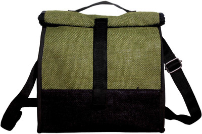 

Flyura Jute Reusable and Eco-Friendly Tiffin Bag Adjustable Height & Shoulder Strap forMen & Women Lunch Bag(Green, 13 inch)