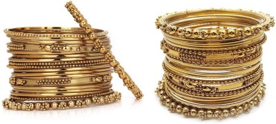 Ashika Creations Alloy Gold-plated Bangle Set(Pack of 40)