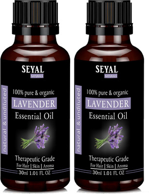 

Seyal Naturals Lavender Essential Oil 100% Pure & Organic Therapeutic Grade Undiluted For Hair, Skin, Aroma Hair Oil(60 ml)