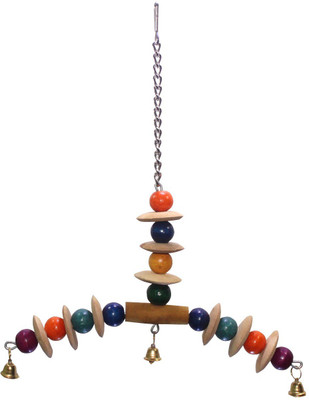 

Eshan Pet Products Wooden Hammock Hanging Bird Cage Swing Toy Bird Play Stand