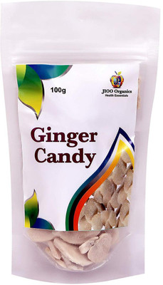 

Jioo Organics Dried Ginger Candy(sugar coated)_Pack Of 100 Grams Ginger Candy