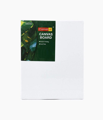 Camlin Canvas Cotton Acrylic Coated Board Canvas (Set of 1)(White)