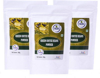 

N2B GreenCoffeeBeans Powder - Reduce BodyFat, WeightLoss,Control diabetes and cholesterol Instant Coffee Pack of 3 of 200 g Instant Coffee 600 g(Pack of 3)