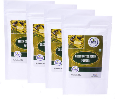 

N2B GreenCoffeeBeans Powder - Reduce BodyFat, WeightLoss,Control diabetes and cholesterol Instant Coffee Pack of 4 of 200 g Instant Coffee 800 g(Pack of 4)