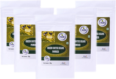

N2B GreenCoffeeBeans Powder - Reduce BodyFat, WeightLoss,Control diabetes and cholesterol Instant Coffee Pack of 5 of 100 g Instant Coffee 500 g(Pack of 5)