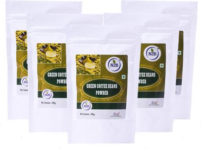 

N2B GreenCoffeeBeans Powder - Reduce BodyFat, WeightLoss,Control diabetes and cholesterol Instant Coffee Pack of 5 of 200 g Instant Coffee 1000 g(Pack of 5)