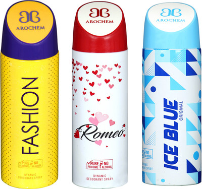 

Arochem B-35 DEODORANT SPRAY PURE PERFUME DYNAMIC BODY SPRAY Deodorant Spray Deodorant Spray - For Men & Women(200 ml, Pack of 3)