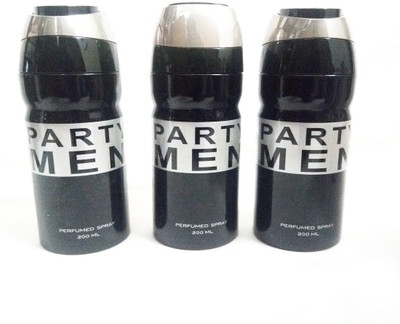 

ARQUS PARTY MEN Perfume Body Spray - For Men(600 ml, Pack of 3)