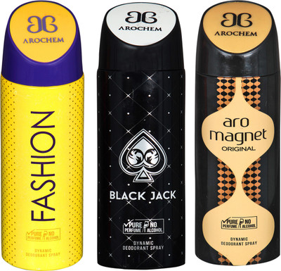 

Arochem B-51 DEODORANT SPRAY NO ALCOHOL PURE PERFUME DYNAMIC BODY SPRAY Deodorant Spray Deodorant Spray - For Men & Women(200 ml, Pack of 3)