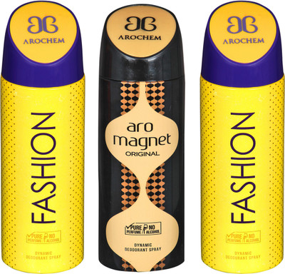 

Arochem B-11 DEODORANT SPRAY NO PURE PERFUME DYNAMIC BODY SPRAY Deodorant Spray Deodorant Spray - For Men & Women(200 ml, Pack of 3)