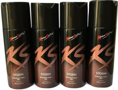 

KamaSutra STORM ( PACK OF 4) Body Spray - For Men & Women(600 ml, Pack of 4)