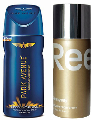 

Park Avenue GOOD MORNING REEMYSTIFY Deodorant Spray - For Men(300 ml, Pack of 2)