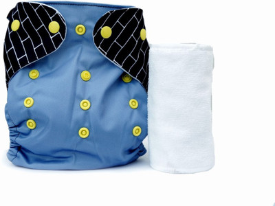 

Triple B 1pc Adjustable Reusable Baby Washable Cloth Diaper Nappies With Wet-free inserts For Babies of Ages 0 to 2 years / Reusable Cover Diaper - Multicolor - L