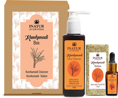 

Inatur Kumkumadi Box ( Cleanser and Tailam)(112 ml)