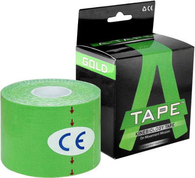 

A-TAPE Tourmaline Pain Relief Kinesiology Tape Waterproof (5 Mtr X 5 Cm, Heating Infrared Tape) Support First Aid Tape(Pack of 1)