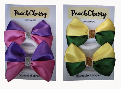 

PeachCherry Soccer Ponytail Bows Hair Accessory Set(Multicolor)