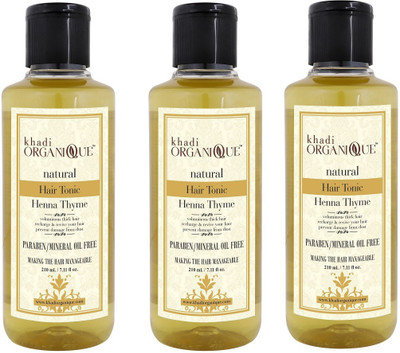 

KHADI ORGANIQUE HEENA THYME NATURAL HAIR OIL PARABEN & MINIRAL OIL FREE 630 ML PACK OF 3 Hair Oil(630 ml)