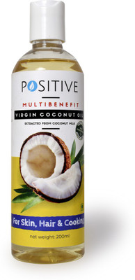 

POSITIVE Multi Benefit Virgin Coconut Oil for Skin, Hair & cooking Hair Oil(200 ml)