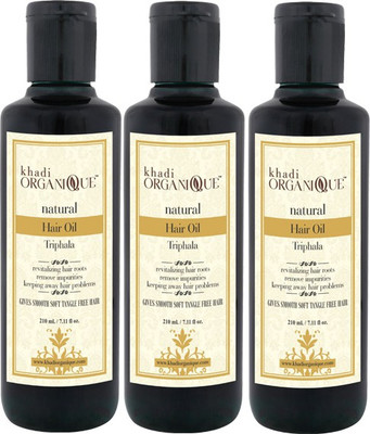 

KHADI ORGANIQUE TRIFALA NATURAL HAIR OIL 630 ML PACK OF 3 Hair Oil(630 ml)