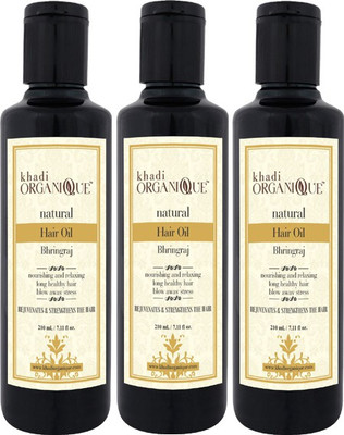 

KHADI ORGANIQUE BHRINGRAJ NATURAL HAIR OIL 630 ML PACK OF 3 Hair Oil(630 ml)