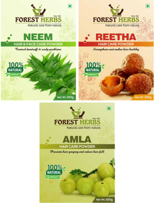 

Forest Herbs Organic Neem, Reetha & Amla Powder 100% Natural(300 g)