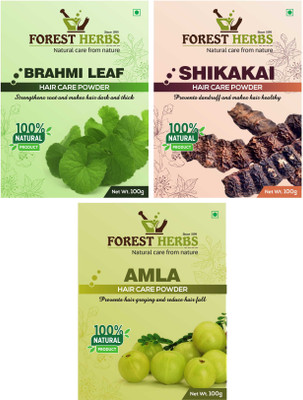

Forest Herbs Organic Brahmi, Shikakai & Amla Powder 100% Natural(300 g)