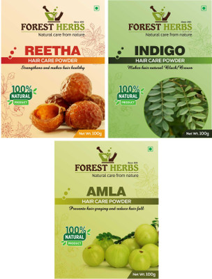 

Forest Herbs Organic Reetha, Indigo & Amla Powder 100% Natural(300 g)