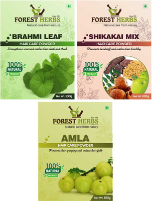 

Forest Herbs Organic Brahmi, Shikakai Mix & Amla Powder 100% Natural(300 g)