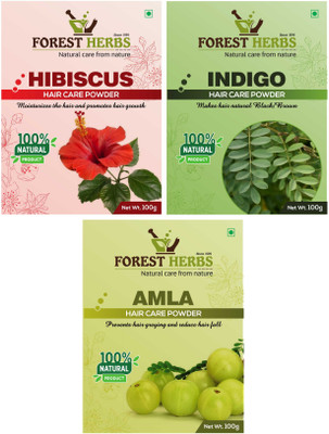

Forest Herbs Organic Hibiscus, Indigo & Amla Powder 100% Natural(300 g)