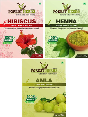 

Forest Herbs Organic Hibiscus, Henna & Amla Powder 100% Natural(300 g)