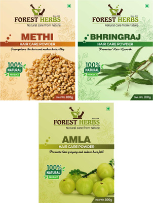 

Forest Herbs Organic Methi, Bhringraj & Amla Powder 100% Natural(300 g)