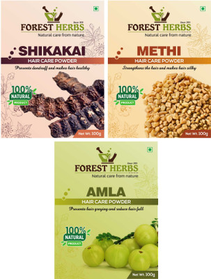 

Forest Herbs Organic Shikakai, Methi & Amla Powder 100% Natural(300 g)