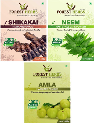 

Forest Herbs Organic Shikakai, Neem & Amla Powder 100% Natural(300 g)