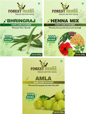 

Forest Herbs Organic Bhringraj, Henna Mix & Amla Powder 100% Natural(300 g)