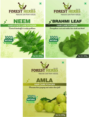 

Forest Herbs Organic Neem, Brahmi & Amla Powder 100% Natural(300 g)