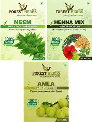 

Forest Herbs Organic Neem, Henna & Amla Powder 100% Natural(300 g)