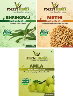 

Forest Herbs Organic Bhringraj, Methi & Amla Powder 100% Natural(300 g)