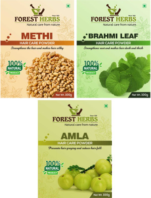 

Forest Herbs Organic Methi, Brahmi & Amla Powder 100% Natural(300 g)