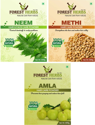 

Forest Herbs Organic Neem, Methi & Amla Powder 100% Natural(300 g)